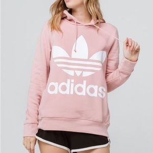 Adidas Mauve Pink Trefoil Logo hoodie